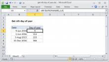 Excel formula: Get nth day of year